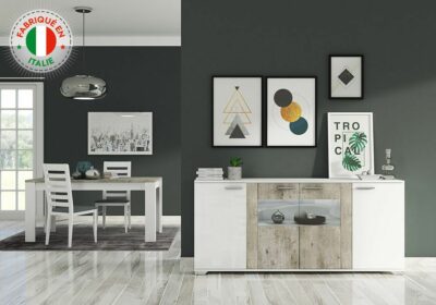 Enfilade 4 Portes avec Éclairage LED (Collection Dylan) Meubles Votre Magasin de Meuble et Électroménager à La Réunion ! commander enfilade st pierre 974 réunion