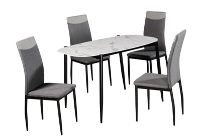 Ensemble Table Geneva Blanc + 4 ou 6 Chaises Chaises Votre Magasin de Meuble et Électroménager à La Réunion ! 2 acheter ensemble table quartier français réunion 974