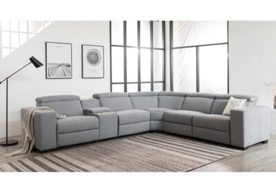 Salon d'Angle 2 Relax Électriques Gris Foncé Grenata