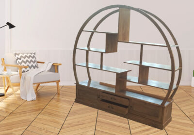 Étagère Demi Ronde Teck 2 Portes 2 Tiroirs Meubles Exotiques Votre Magasin de Meuble et Électroménager à La Réunion ! 2 commander étagère 974 quartier français réunion