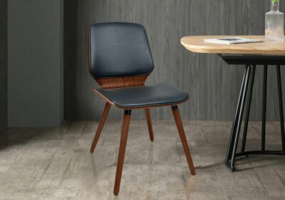 Chaise en PU Noir Jeff Chaises Votre Magasin de Meuble et Électroménager à La Réunion ! 3 Chaise en PU Noir Jeff