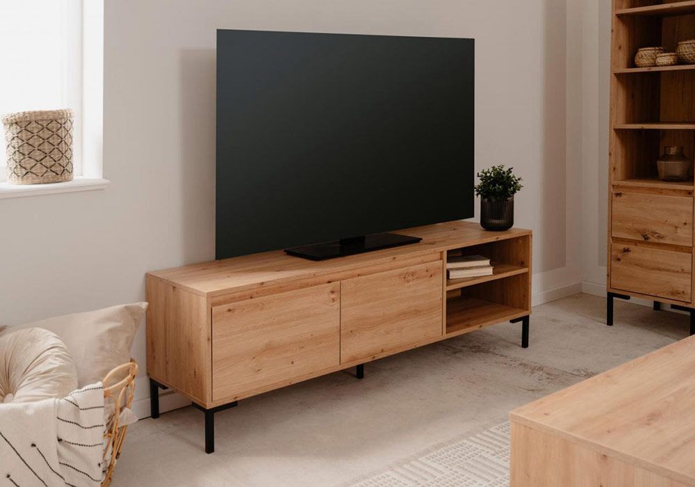 Meuble TV 2 Portes Abattants 2 Niches (Collection Korsika) Meubles Votre Magasin de Meuble et Électroménager à La Réunion ! 6 acheter meuble tv st pierre réunion 974