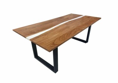 Tabouret de Bar Bolt Chaises Votre Magasin de Meuble et Électroménager à La Réunion ! 4 Table Cristal en Acacia et Résine Époxy Blanche LEDT