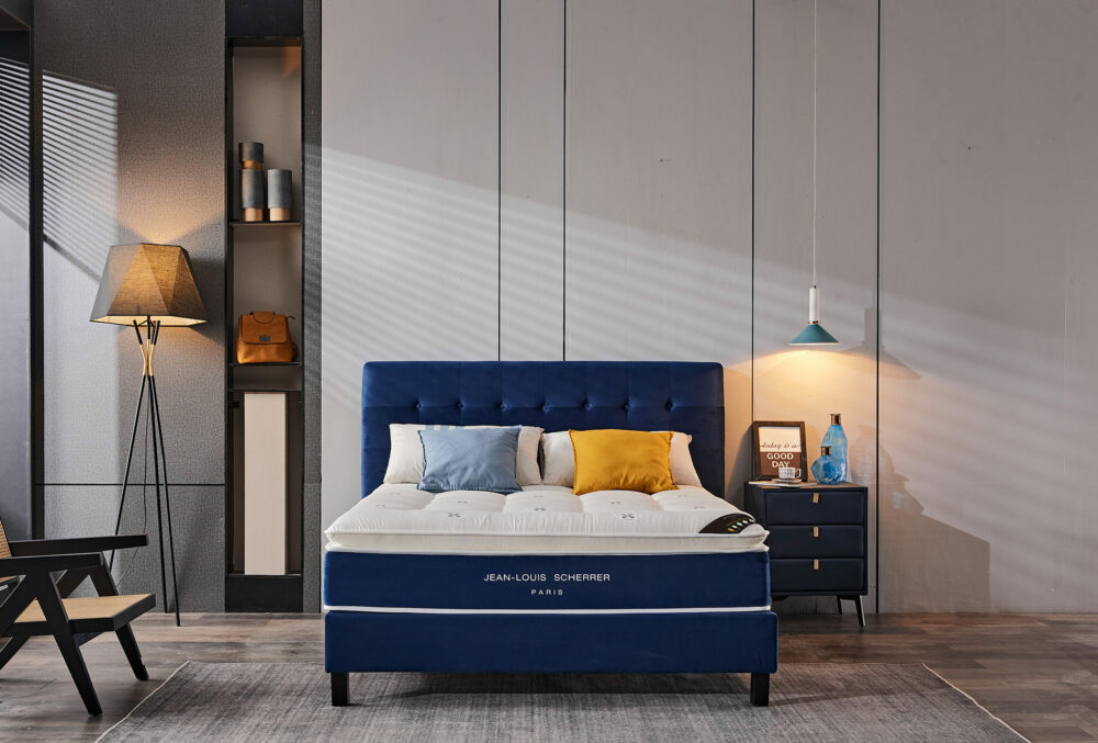 Lit 160x200x33cm Jean-Louis Scherrer BED Bleu (HB001) – Image 3