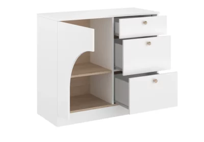 Commode 1 Porte 3 Tiroirs (Collection Chambre Adulte Majorque)