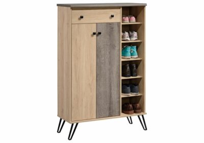 Meuble Chaussures 2 Portes 1 Tiroir (Collection Caria) Meubles Votre Magasin de Meuble et Électroménager à La Réunion !