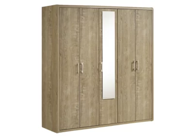 Armoire 5 Portes avec Miroir (Collection Catherine)