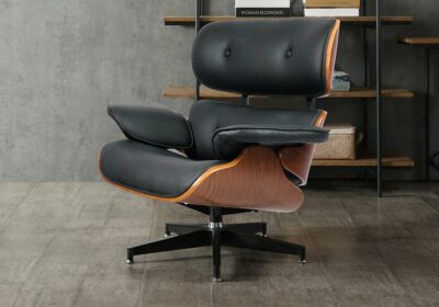 Fauteuil Pivotant en PU Noir Reynolds