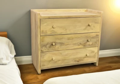 Commode 3 Tiroirs (Collection Scandinave) Bois de Manguier Votre Magasin de Meuble et Électroménager à La Réunion ! 2 Commode 3 Tiroirs (Collection Scandinave)