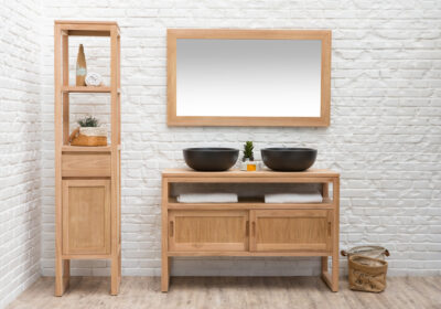Meuble de Salle de Bains Teck Plain 120cm Meubles Votre Magasin de Meuble et Électroménager à La Réunion ! 3 acheter meuble de salle de bain st pierre 974 réunion