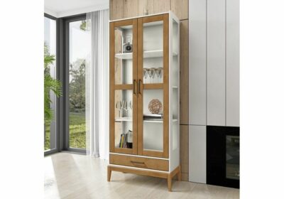 Vitrine 2 Portes 1 Tiroir Milao