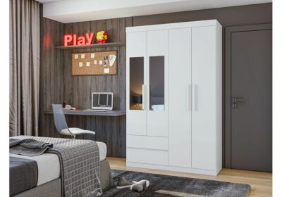 Armoire 4 Portes avec 2 Tiroirs et Miroirs Zeus Armoires, Commodes & Chevets Votre Magasin de Meuble et Électroménager à La Réunion ! 2 commander armoire st denis 974 réunion