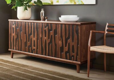 Buffet Bas 4 Portes en Bois de Manguier Kantu