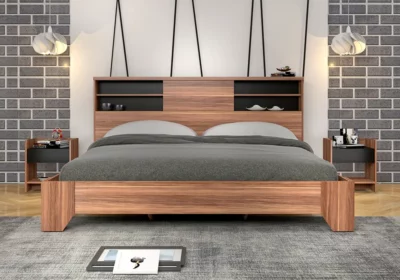 Lit 140x190cm (Collection Queen) Chambres à Coucher Votre Magasin de Meuble et Électroménager à La Réunion !