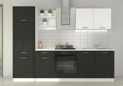 Ensemble de Cuisine Gris Graphite Prego 270cm Ensembles Cuisine Votre Magasin de Meuble et Électroménager à La Réunion ! 2 Ensemble de Cuisine Gris Graphite Prego 270cm