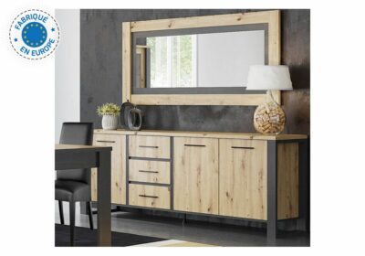 Buffet Bas 3 Portes 3 Tiroirs (Collection Eden Industriel) Meubles Votre Magasin de Meuble et Électroménager à La Réunion ! 3 commander buffet bas le port 974 réunion