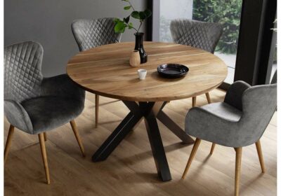 Table Ronde en Bois de Manguier