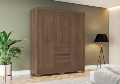 Armoire 6 Portes 2 Tiroirs Castanho Armoires, Commodes & Chevets Votre Magasin de Meuble et Électroménager à La Réunion ! 2 acheter armoire le port 974 réunion