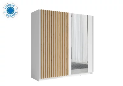 Armoire 2 Portes Coulissantes avec Miroir (Collection Fino/Gozello) Armoires, Commodes & Chevets Votre Magasin de Meuble et Électroménager à La Réunion ! 2 acheter armoire saint denis 974 reunion