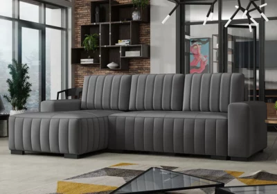 Salon d'Angle avec Méridienne Convertible Hugo