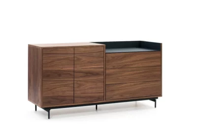 Meuble TV 3 Portes 2 Tiroirs Valley Chêne DESTOCKAGE WEB Votre Magasin de Meuble et Électroménager à La Réunion ! 5 Buffet Bas 2 Portes 3 Tiroirs Valley