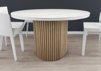 Table Ronde Plateau en Céramique Frence