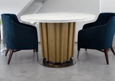 Table Ronde Plateau en Céramique Frosk