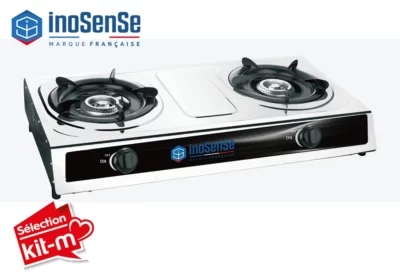 Réchaud 2 Feux Gaz Inox InoSense (CAGS214S)