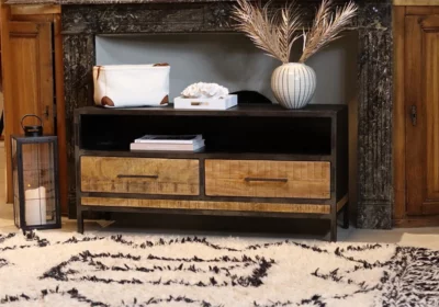 acheter meuble tv en bois de manguier le port 974 reunion