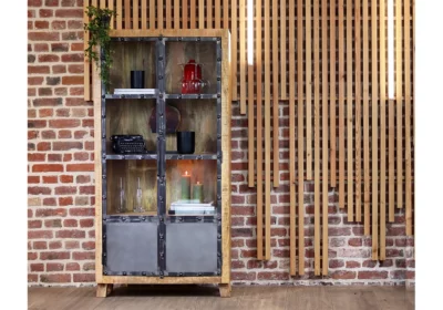 Vitrine 2 Portes (Collection Phoenix) Bois de Manguier Votre Magasin de Meuble et Électroménager à La Réunion ! 2 Vitrine 2 Portes (Collection Phoenix)