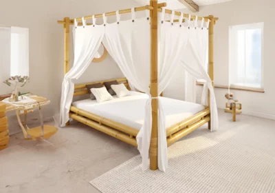 Chevet 1 Tiroir (Collection Bali) Armoires, Commodes & Chevets Votre Magasin de Meuble et Électroménager à La Réunion ! 4 Lit Baldaquin 160x200cm (Collection Bali)