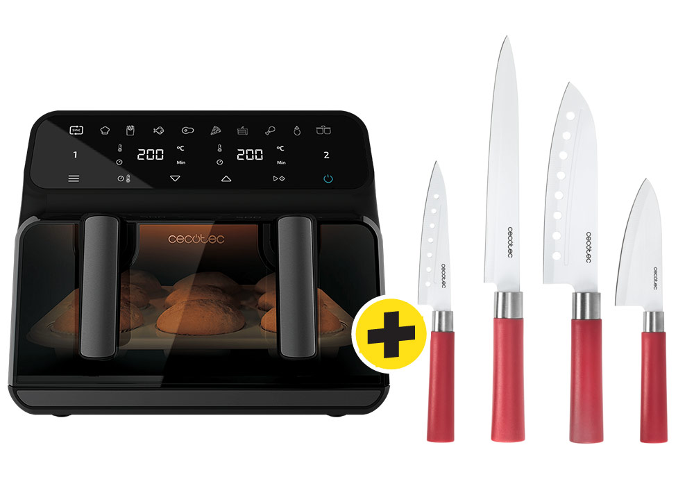 Pack Friteuse sans Huile 9L Cecofry Advance 9000 Window Cecotec (4986) + Set de 4 Couteaux Professionnels en Céramique Style Santoku Cecotec (1003) Cuisine Votre Magasin de Meuble et Électroménager à La Réunion ! 6 Pack Friteuse sans Huile 9L Cecofry Advance 9000 Window Cecotec (4986) + Set de 4 Couteaux Professionnels en Céramique Style Santoku Cecotec (1003) Cuisine Votre Magasin de Meuble et Électroménager à La Réunion ! 6