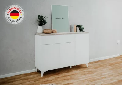 Salon d’Angle Relax Grand Confort avec Méridienne Bono Angles Votre Magasin de Meuble et Électroménager à La Réunion ! 4 Bahut Bas 3 Portes 1 Tiroir (Collection Bertrix/Onex)