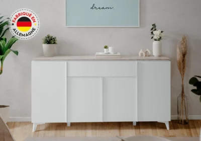 Bahut Bas 4 Portes 1 Tiroir (Collection Bertrix/Onex) Meubles Votre Magasin de Meuble et Électroménager à La Réunion ! 2 Bahut Bas 4 Portes 1 Tiroir (Collection Bertrix/Onex)