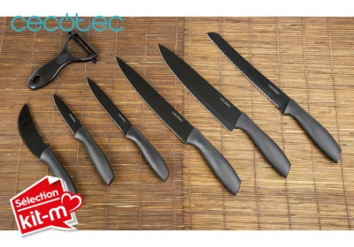 Set 7 Couteaux Titanium Cecotec (01012) Cuisine Votre Magasin de Meuble et Électroménager à La Réunion ! 2 Set 7 Couteaux Titanium Cecotec (01012)