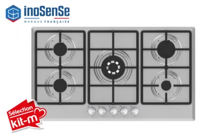 Plaque de Cuisson 5 Feux Inox 90cm InoSense (M9-50BTF)