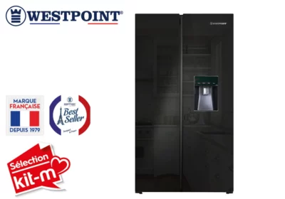 Réfrigérateur Américain 2 Portes Vitrées Noir Westpoint (WSNY-56F22.EWGN)