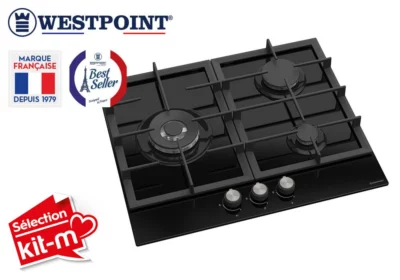 Plaque de Cuisson Vitrée 3 Feux Gaz Westpoint (WGUR63023BGWC) Cuisson Votre Magasin de Meuble et Électroménager à La Réunion ! 2 Plaque de Cuisson Vitrée 3 Feux Gaz Westpoint (WGUR63023BGWC)