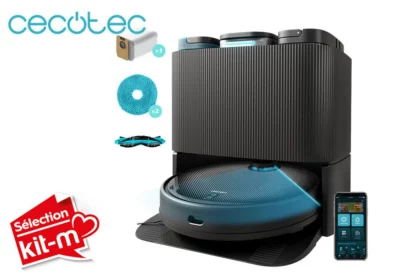 Aspirateur Robot Connecté avec Station de Vidange Poussière et Liquide Conga 11090 Spin Revolution Home&Wash Cecotec (8105)