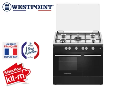 Cuisinière 5 Feux Gaz Noir Westpoint (WCEK9650GFINBO)