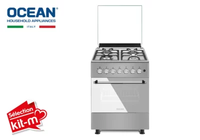 Cuisinière 4 Feux Gaz 60x60cm Inox Ocean (OCMR6640-14I)