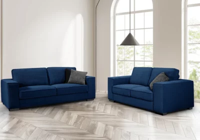 Salon Canapé 3 Places + Canapé 2 Places Bleu Bohème Classiques Votre Magasin de Meuble et Électroménager à La Réunion ! 2 Salon Canapé 3 Places + Canapé 2 Places Bleu Bohème
