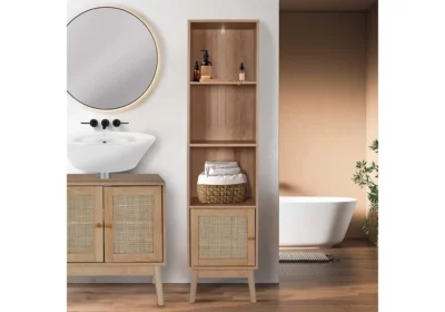Meuble Rangement 3 Cases (Collection Bali) Meubles Votre Magasin de Meuble et Électroménager à La Réunion ! 4 Meuble Colonne 1 Porte (Collection Bali)