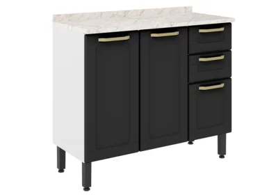 Meuble Bas 2 Portes 3 Tiroirs (Collection Orly)