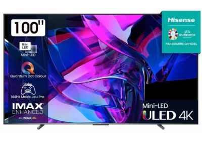 QLED MINI LED 254cm Hisense (100U7KQ) Sélection Coupe du Monde Votre Magasin de Meuble et Électroménager à La Réunion !