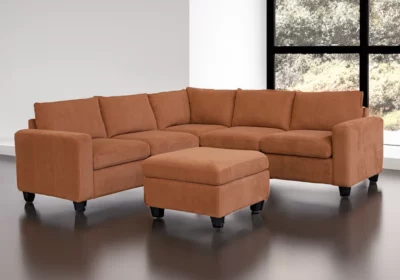 Salon d'Angle avec Pouf Celine