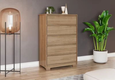 Commode 5 Tiroirs Shinny Armoires, Commodes & Chevets Votre Magasin de Meuble et Électroménager à La Réunion ! 3 Commode 5 Tiroirs Shinny