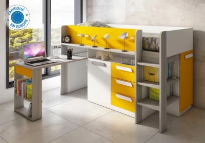 Lit Compact avec Bureau Chambres Enfant Votre Magasin de Meuble et Électroménager à La Réunion ! 2 Lit Compact avec Bureau