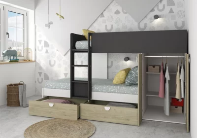 Lit Train Superposé Flip Chambres Enfant Votre Magasin de Meuble et Électroménager à La Réunion ! 2 Lit Train Superposé Flip