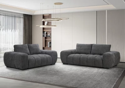 Salon 3 Places +2 Places Gris Hivra